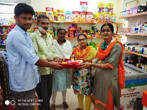 Cash vouchers and a brass lamp