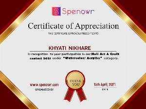 2021 - Holi - Art & Craft Contest