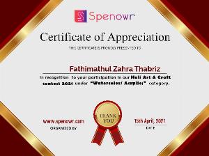 2021 - Holi - Art & Craft Contest